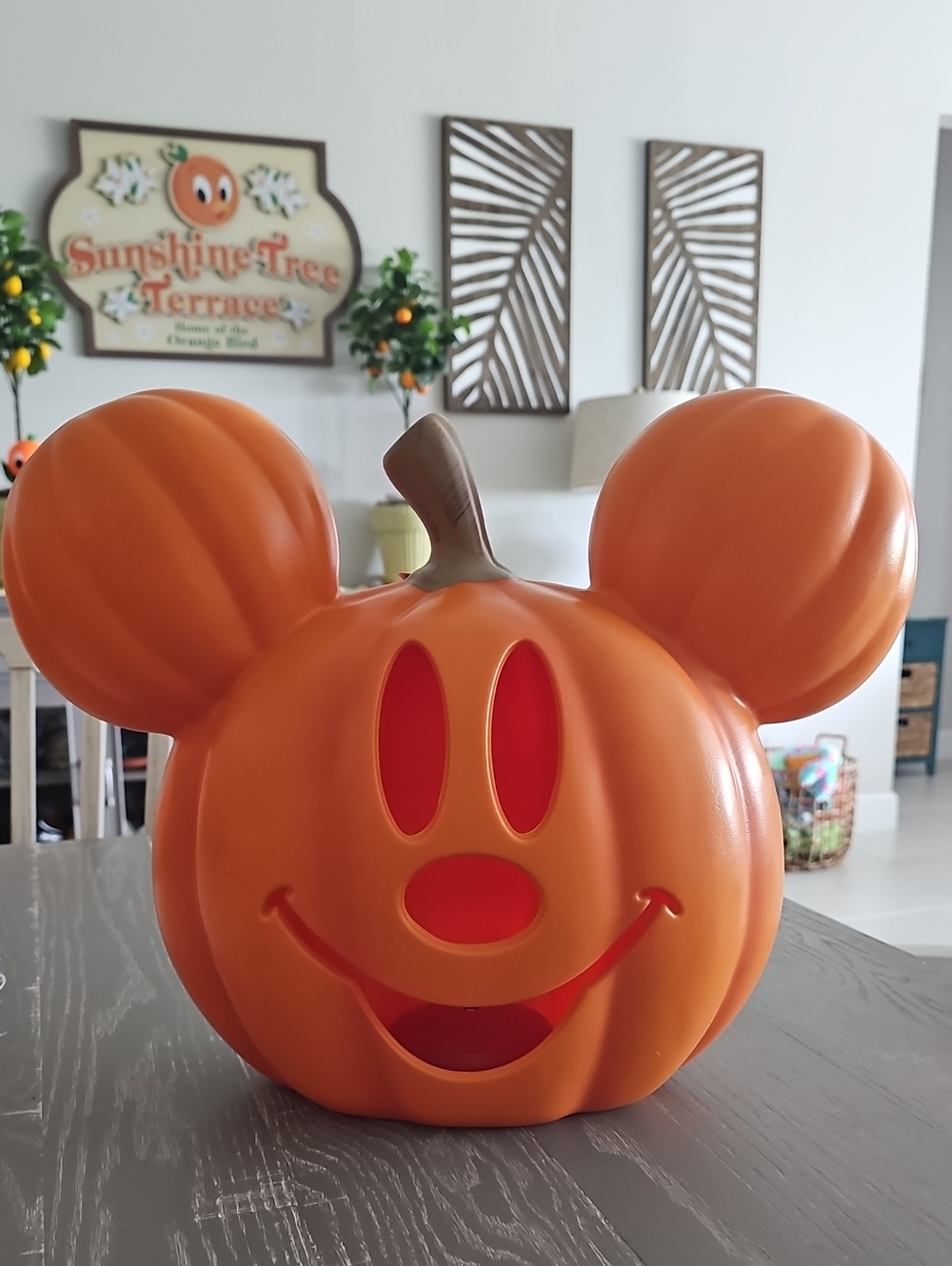 NWT! Halloween Tabletop Blow Mold Disney Mickey Mouse Pumpkin